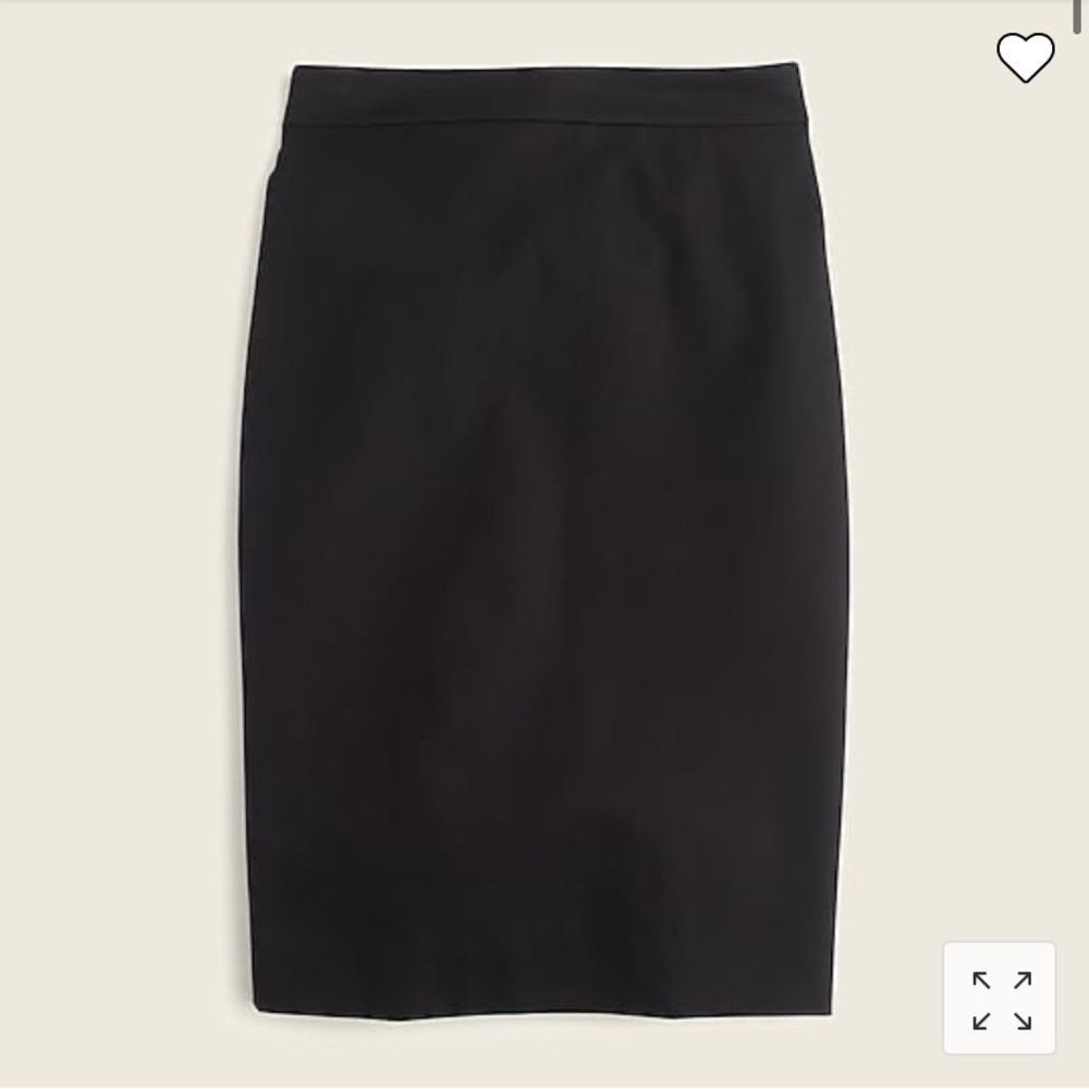 J. Crew Tall No. 2 Pencil® skirt in bi-stretch cotton (Black)